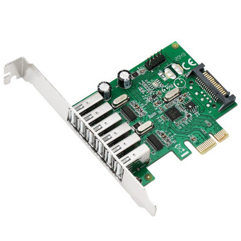 魔羯（MOGE）8口usb2.0扩展卡pcie转usb2.0转接卡带9针面板接口挡板线台式机扩展卡 MC2031