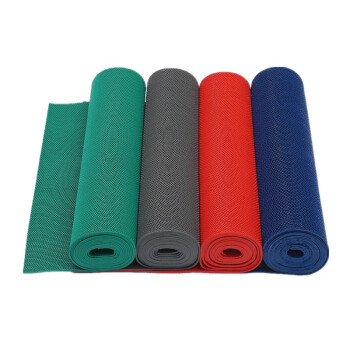 益美得 YK093 镂空防滑地垫塑胶垫S型网格防水垫子地毯脚垫绿色5mm 2米宽