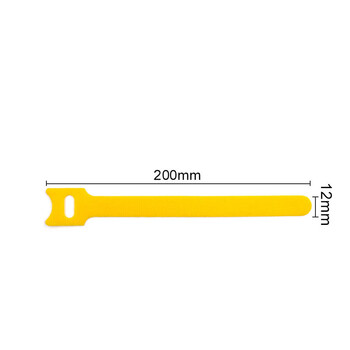 飞尔（FLYER）针形背对背魔术贴扎带 彩色自粘捆绑带 尼龙魔术贴【黄色猫型 12x200mm】200条装