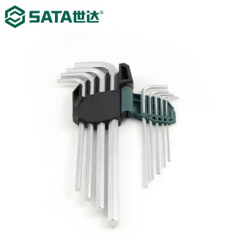 世达（SATA）09103A 9件铬钒钢特长内六角扳手组套1.5-10mm