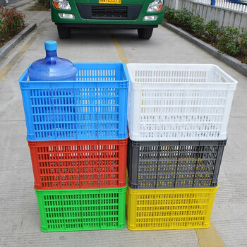 伏兴 塑料周转筐 塑料筐定制快递筐运输货物框收纳筐篮子周转箱 B4筐/外450*305*240mm