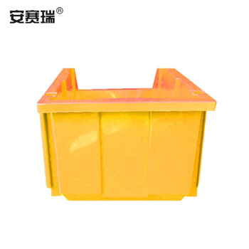 安赛瑞 斜口组合式零件盒 加厚物料收纳盒 工具螺丝元件配件塑料分类盒250×150×125mm 黄色（1个装） 200459