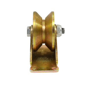 上柯 G6227 V型镀彩滑轮 重型轨道槽轮轨道轮脚轮 50mmV型镀彩滑轮