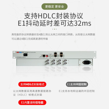 哲奇 ZQ-Transform4004 经典型协议转换器 4E1网桥 E1接入 4路E1转4路以太网 线速8M 1对价