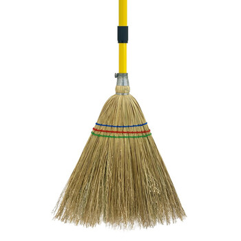 益美得 FH-1359 清洁大扫把扫马路庭院环卫物业园林扫把高粱扫帚 可悬挂伸缩款