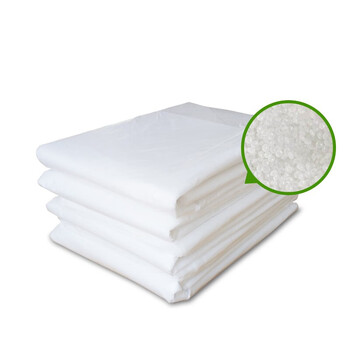 庄太太 【白色90*100/50只】大号白色透明塑料袋大垃圾袋加厚特大装被子打包垃圾袋