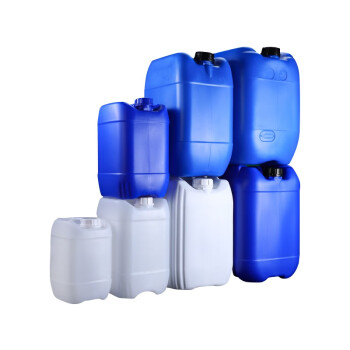 贺曼化工桶堆码桶塑料桶废液桶加厚带盖工业桶塑料桶包装桶10L白色方形桶