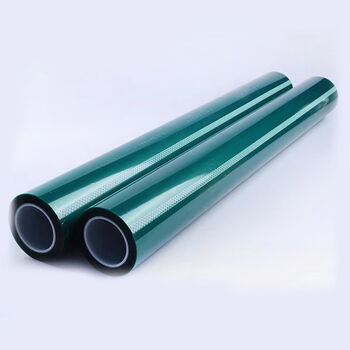 飞尔（FLYER）绿膜胶带 绿色硅胶高粘绝缘保护膜胶带【66m×110mm×0.07mm】