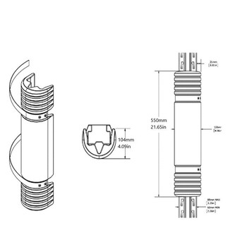 德国永恒力 弹性货架挂式防护柱A  适合货架立柱宽度60-90mm 宽85mm 长550mm 10个以上起订