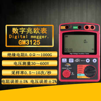 标智 兆欧表GM3125高电压5KV绝缘电阻测试仪0.0-1TΩ