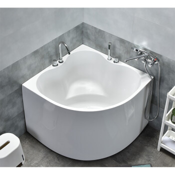 酷威仕扇形浴缸三角浴缸小户型成人日式迷你浴缸家用简易浴缸淋浴一体