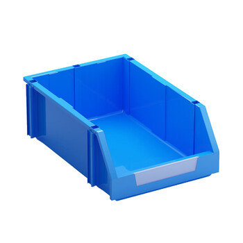 知旦600111组合式零件盒390*250*150mm车间收纳盒元件盒H4蓝色