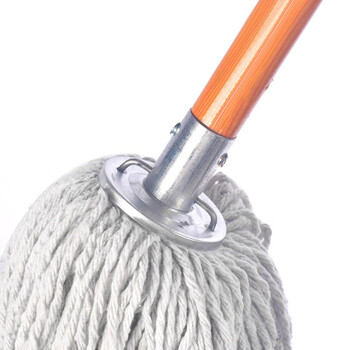 领象 木杆拖把棉线大堂老式墩布尘推拖布工厂物业吸水拖把 白色圆头