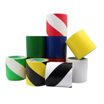 飞尔（FLYER）警示胶带PVC黑黄斑马线警戒地标贴安全地面5S标识彩色划线地板胶带黑黄红白绿 10cm*18m 黄黑