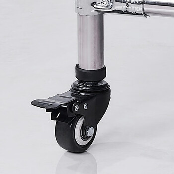 庄太太（复合管4挂5钩黑色）不锈钢移动拖把水池落地式拖布墩布扫把卫生间阳台收纳架学校工厂