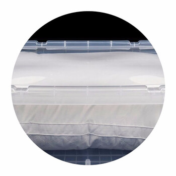 艾科堡 透明收纳箱45L大号收纳箱四方塑胶箱有盖塑料储物箱整理箱 AKB-SNX-02