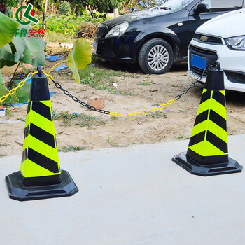 齐鲁安然 路锥 方锥 反光锥 交通警示柱隔离墩 路障 雪糕筒【路锥 黑黄一体大号 高72cm】