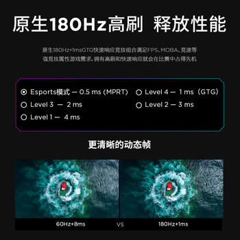 联想（Lenovo）拯救者27英寸2K FastIPS 原生180Hz原生低蓝光1ms 旋转升降HDR400 10bit电竞显示器R27qe