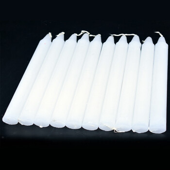 元汗773应急无烟蜡烛 加粗款 直径25mm高16cm 10支/包 停电照明日用实验用白蜡烛 定制