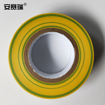 安赛瑞 黄绿地线标识胶带（10卷装/包)17mm×18m PVC电气电工绝缘 12415