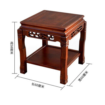 camalgori中式实木小茶几简约客厅边几角几圆角茶台桌边桌长方形仿古