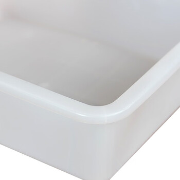 兰诗（LAUTEE）SYA4#加厚塑料白盆塑料方盘海鲜养殖盘周转箱收纳盒 335*260*113mm