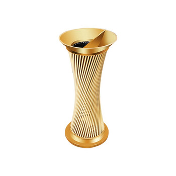 劳保佳 酒店垃圾桶 不锈钢 大理石 灭烟筒 烟灰柱大堂宾馆走廊电梯口 写字楼立式垃圾桶 小蛮腰玫瑰金