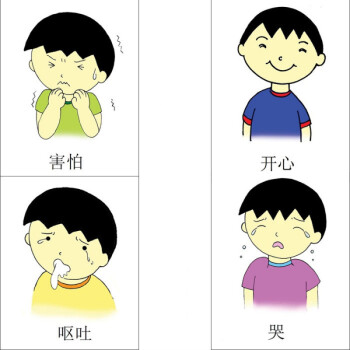 情绪表情卡片幼儿儿童心里卡片卡通版情绪认知卡片情绪管理表情情绪卡