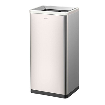 南 SF30-F03 南方方形环境桶 砂银钢 酒店宾馆套房果皮桶 商用厨房客厅垃圾桶 办公室用垃圾桶 容量30L