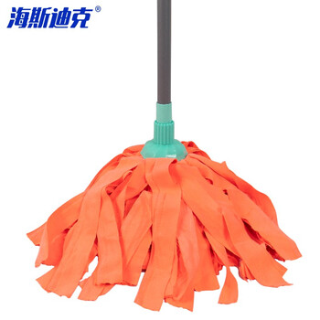 海斯迪克 老式墩布拖把 圆头大号可拆卸替换拖布 吸水地拖(颜色随机发货) 1把 HKQJ18