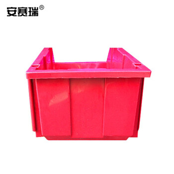 安赛瑞 斜口组合式零件盒 加厚物料收纳盒 工具螺丝元件配件塑料分类盒250×150×125mm 红色（1个装） 200458