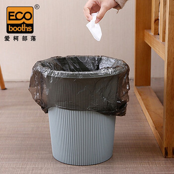 爱柯布洛 可降解垃圾袋 45×50cm（5卷）可生物降解环保垃圾袋乳白色20只/卷 331154