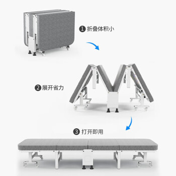 穆运 应急处理单人折叠床防洪抗灾物品可折叠应急钢架行军床 升级款可调节80宽