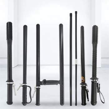 战术国度 50cm狼牙棍 安保防暴棍橡胶棍PC直棒狼牙棍T型棍护手棒巡逻保安校园反恐安防