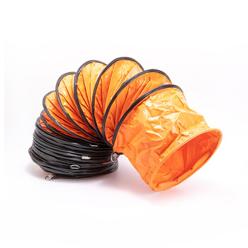 链工 通风软管PVC风管伸缩排风管工业帆布螺旋风管耐高温隧道矿用 内直径350mm5米长	