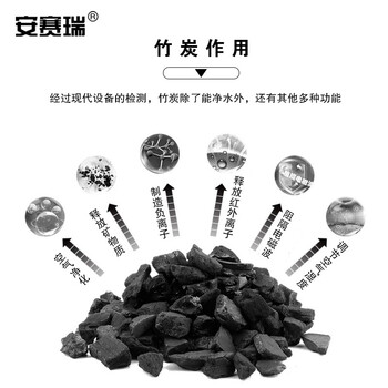 安赛瑞 竹炭包 汽车除味除甲醛麻布炭包 500g 绳索款车居两用新房装修空气净化 绿色 710371