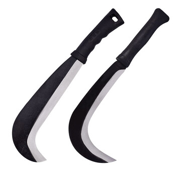 兰诗（LAUTEE）FW-1011 除草工具镰刀割草刀长柄大镰刀农用砍柴刀 塑柄大勾刀