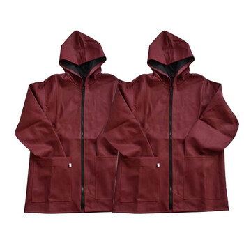 劳保佳 防油罩衣 防水 防油 耐磨 防水工作服 黑色带帽子 2XL 可定制