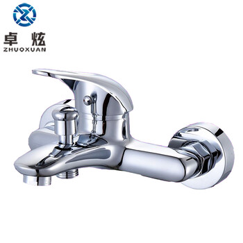 卓炫（ZHUOXUAN) 铜冷热混水阀 花洒淋浴三联水龙头 入墙式浴缸龙头 三联