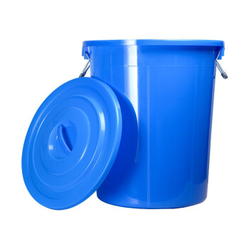 贺曼工业水桶蓝色50L塑料水桶外径:400*400mm储水桶工业圆桶含盖