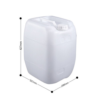 贺曼化工桶堆码桶塑料桶废液桶加厚带盖工业桶塑料桶包装桶30L白色方形桶