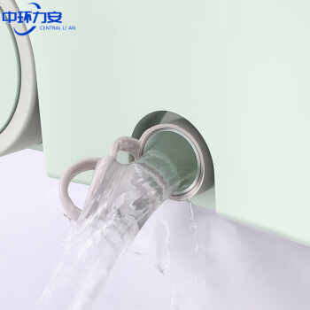 中环力安【抹茶绿金属蓝塑料盘+1头】旋转拖把桶双驱动免手洗