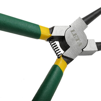 勒塔（LETA）卡簧钳弯头卡簧钳内卡穴用7英寸 挡圈钳轴用弹簧钳LT6254