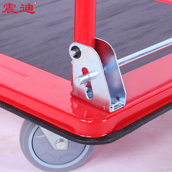 震迪钢制手推车货物小推车仓库小拖车可定制SD0594五寸轻音轮搬运车