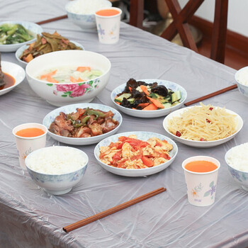 妙洁一次性台布桌布大号共40张 餐桌塑料膜餐垫野餐