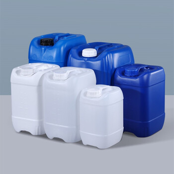 艾科堡塑料化工桶方形堆码桶30L工厂原料废液水桶加厚样品桶蓝色