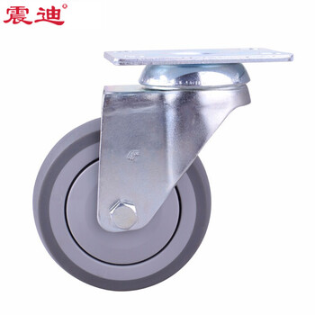 震迪钢制手推车配套轻音轮轻钢型小推车轮子可定制SD0600平板车轮子