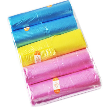 兰诗 LJD-6315小号背心垃圾袋办公室手提垃圾袋 颜色随机背心46*62cm125只