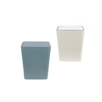 亿丽佳 弹盖垃圾桶卫生桶办公纸篓垃圾干湿分类（手摁弹盖9L） 10件/组