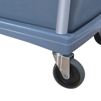 兰诗（LAUTEE）FH-1295 餐车三层推车收碗车带垃圾桶 双把手推车4盆2桶